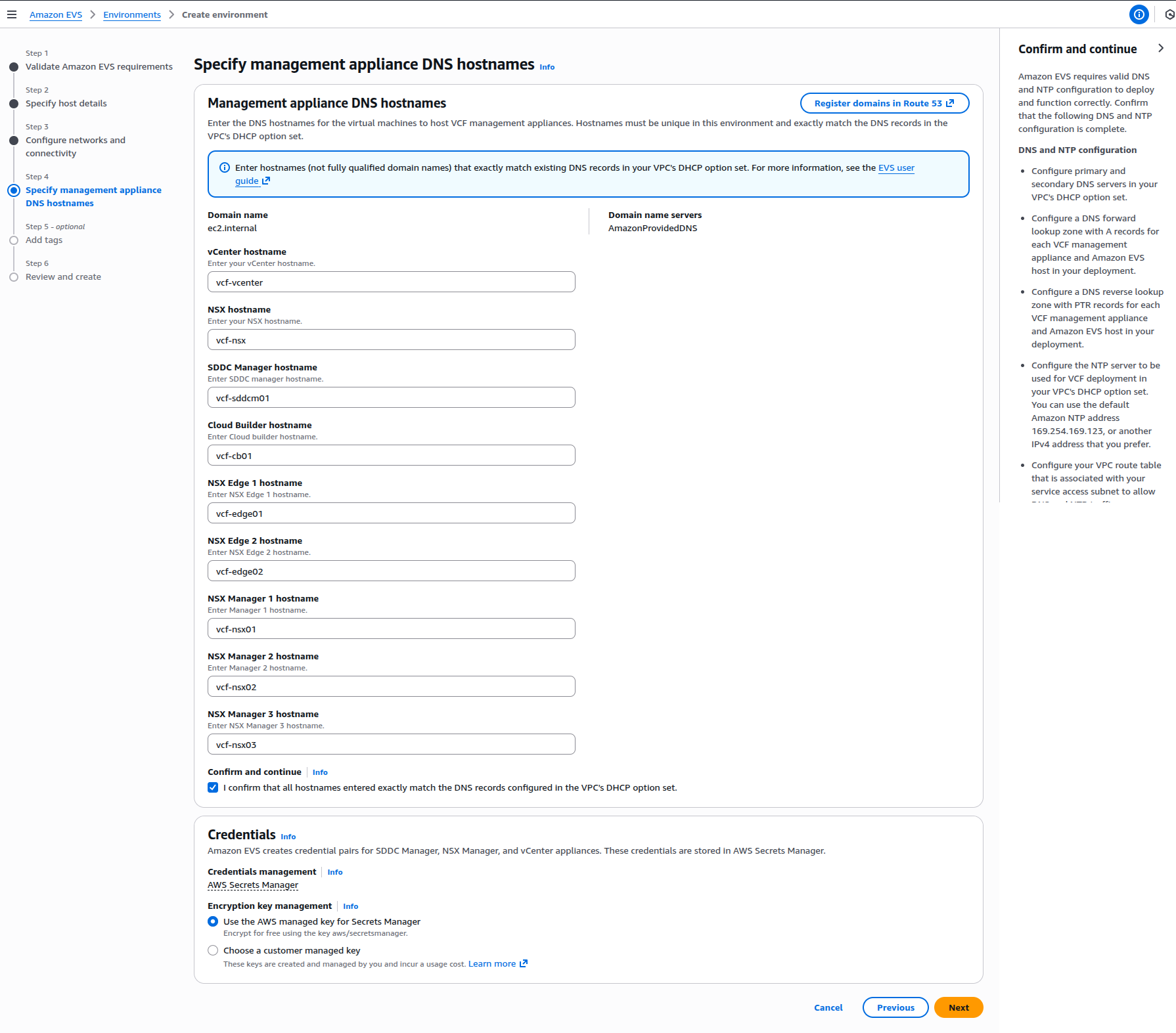DNS Configuration Help Panel